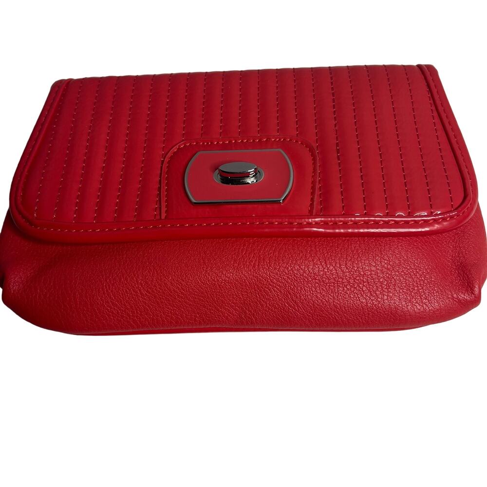 Grace Adele Purse Handbag Crossbody Clutch with Strap Light Red/Dark Pink